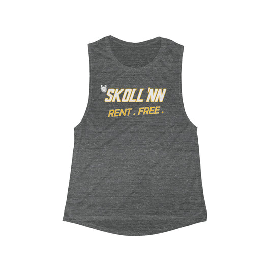 Women's Flowy Scoop Muscle Tank - SKOLL'NN - Rent Free