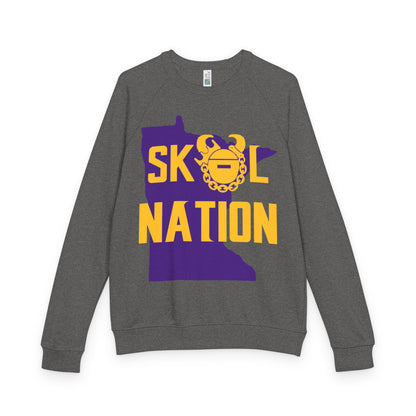 Unisex French Terry Raglan Crewneck - MN Nation