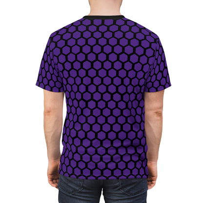 Unisex Cut & Sew Tee - Purple Hex - Good Vibes Only