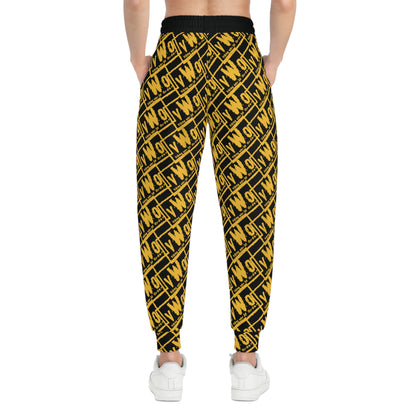 Unisex Athletic Joggers - Black/Gold - VWO (Framed)