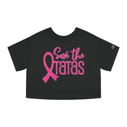 Women's Champion Heritage Cropped Top - Save the TaTas