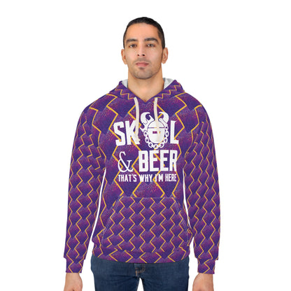 Unisex Pullover Hoodie - Purple Sparkle - & BEER