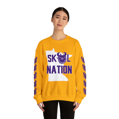Unisex Heavy Blend™ Crewneck - MN Nation + Game Day Helmet (Sleeves)