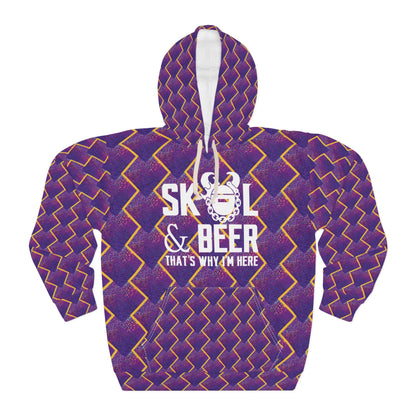 Unisex Pullover Hoodie - Purple Sparkle - & BEER