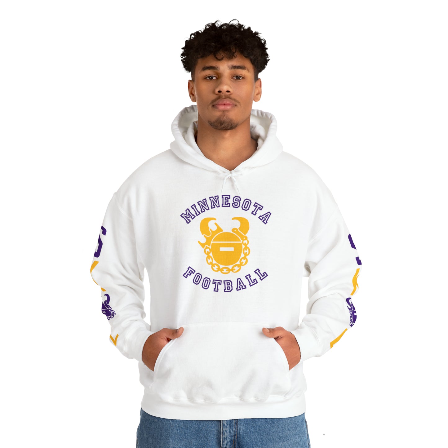 Unisex Heavy Blend™ Hooded Sweatshirt - Minnesota Football + Original (Sleeves)