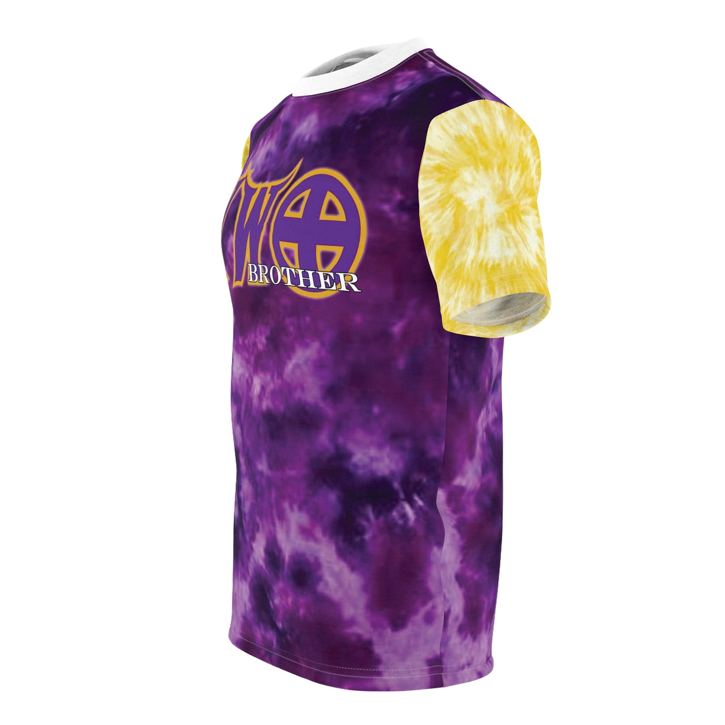 Unisex Cut & Sew Tee - Purple/Gold Tie-Dye - VWO Brother