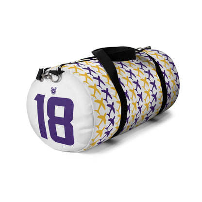 Duffel Bag - Jet Planes, White - Jersey #18