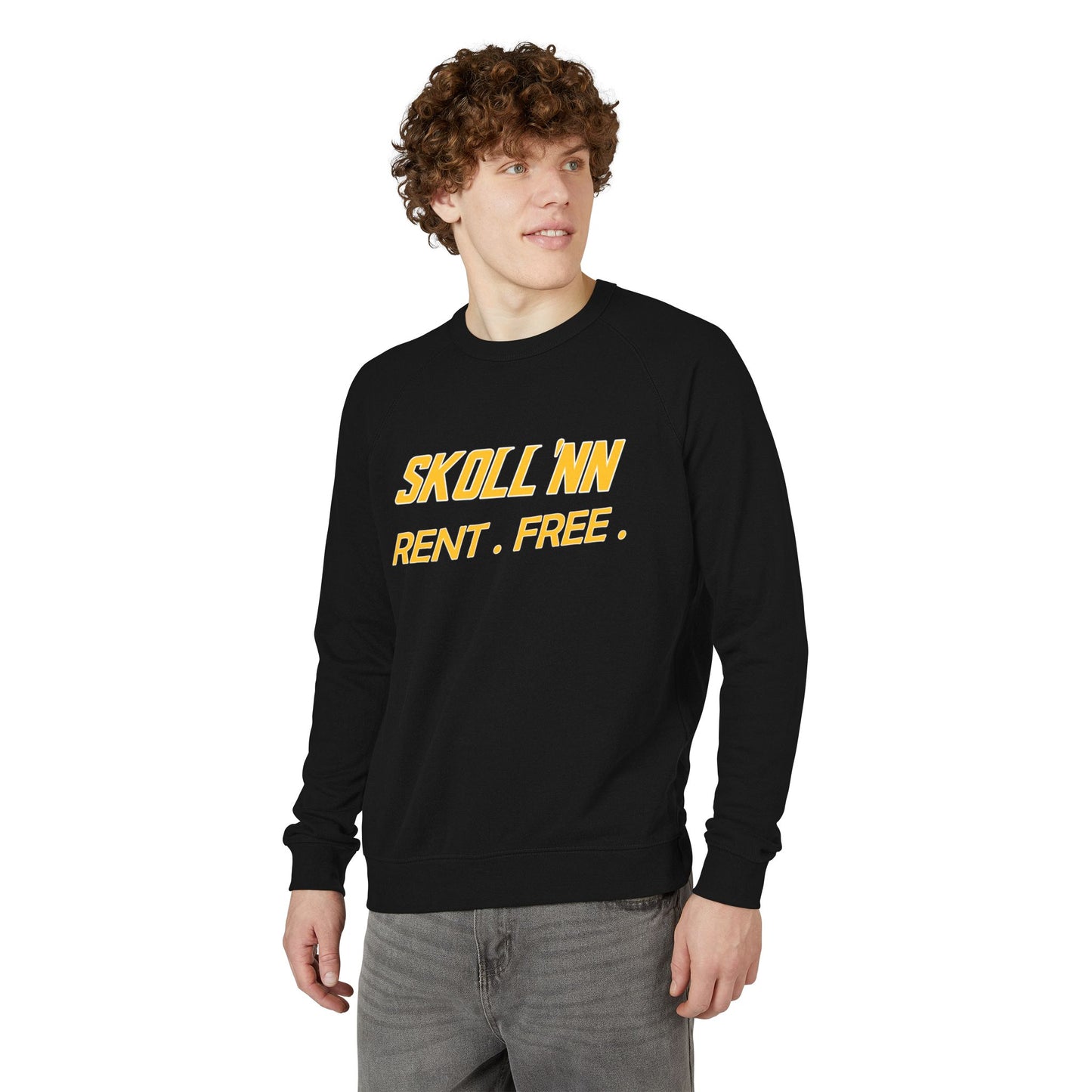 Unisex French Terry Raglan Crewneck - SKOLL'NN - Rent Free