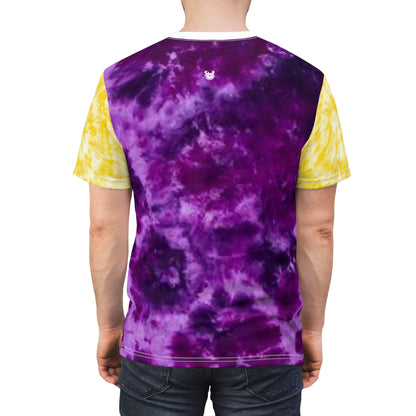 Unisex Cut & Sew Tee - Purple/Gold Tie-Dye - WINE later