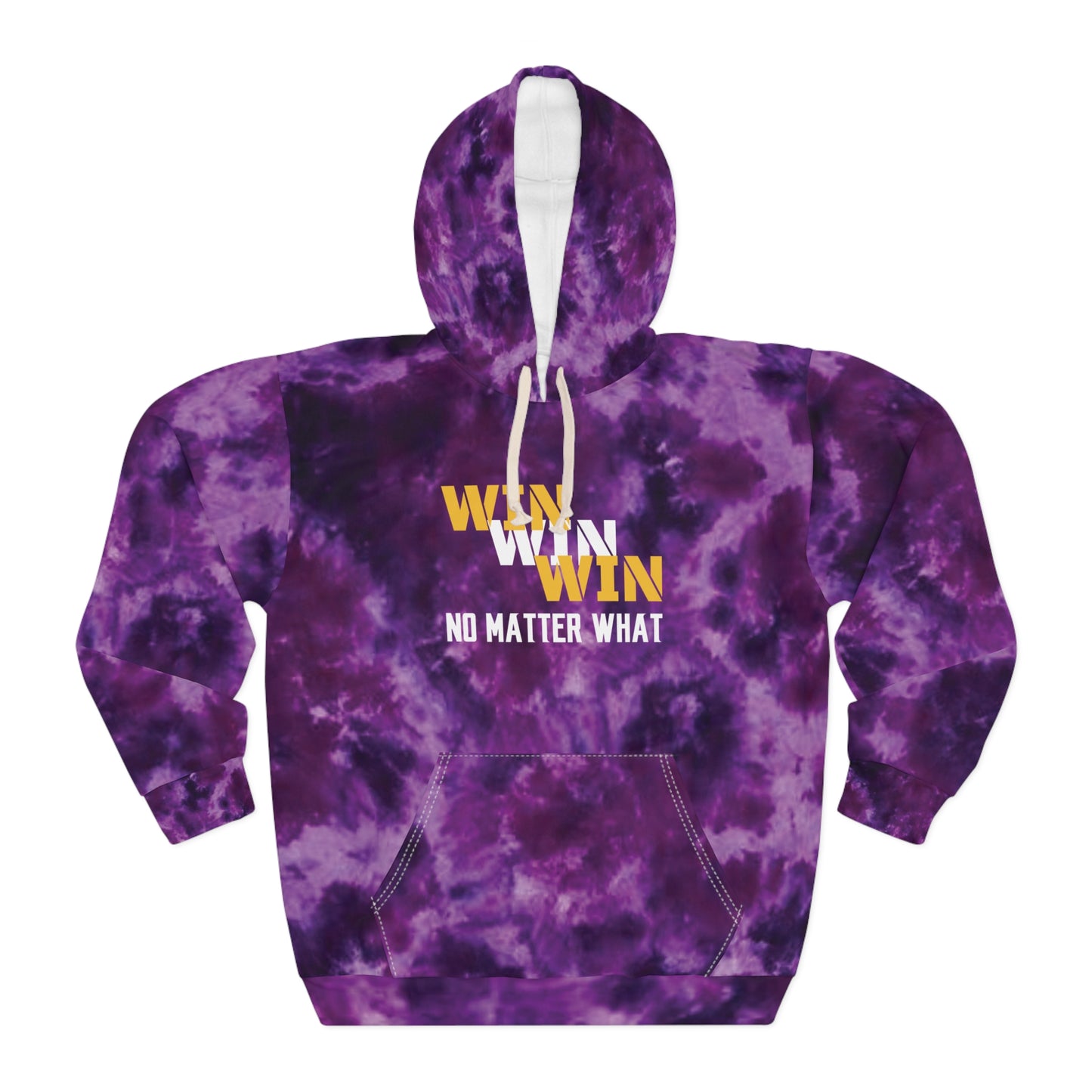 Unisex Pullover Hoodie - Purple Tie-Dye - No Matter What
