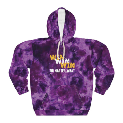 Unisex Pullover Hoodie - Purple Tie-Dye - No Matter What