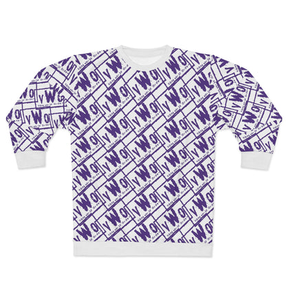 Unisex Crewneck - White/Purple - VWO (Framed)