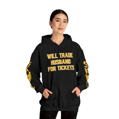 Unisex Heavy Blend™ Hooded Sweatshirt - Husband for Tickets + Original (Sleeves)