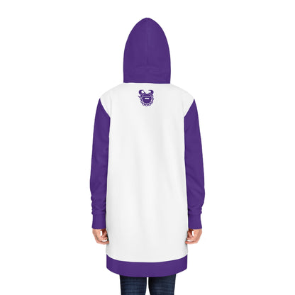 Hoodie Dress - White/Purple - Eat. Sleep. Repeat.