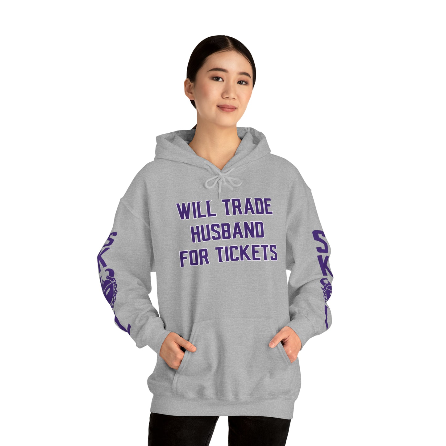 Unisex Heavy Blend™ Hooded Sweatshirt - Husband for Tickets + Original (Sleeves)