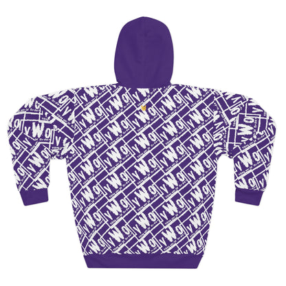 Unisex Pullover Hoodie - Purple/White - VWO (Framed)