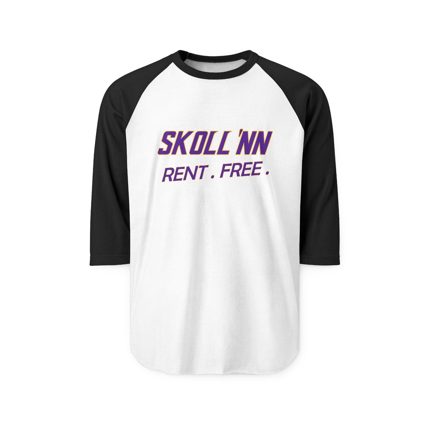 Unisex Three-Quarter Sleeve Raglan Shirt - SKOLL'NN - Rent Free