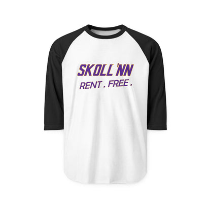 Unisex Three-Quarter Sleeve Raglan Shirt - SKOLL'NN - Rent Free