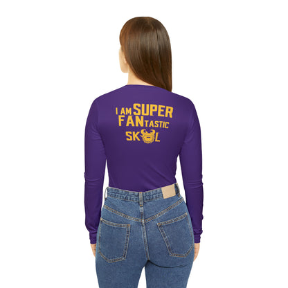 Women's Long Sleeve V-neck Shirt - SUPER FANtastic