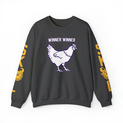 Unisex Heavy Blend™ Crewneck - Winner Winner Chicken Dinner + The Original (Sleeves)