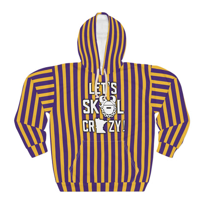 Unisex Pullover Hoodie - Stripes - Let's go Crazy!