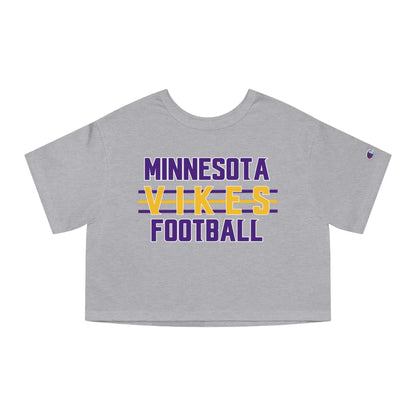 Women's Champion Heritage Cropped Top - Vikes Football