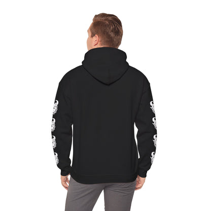 Unisex Heavy Blend™ Hooded Sweatshirt - SKOLL'NN - Rent Free + Game Day Helmet (Sleeves)