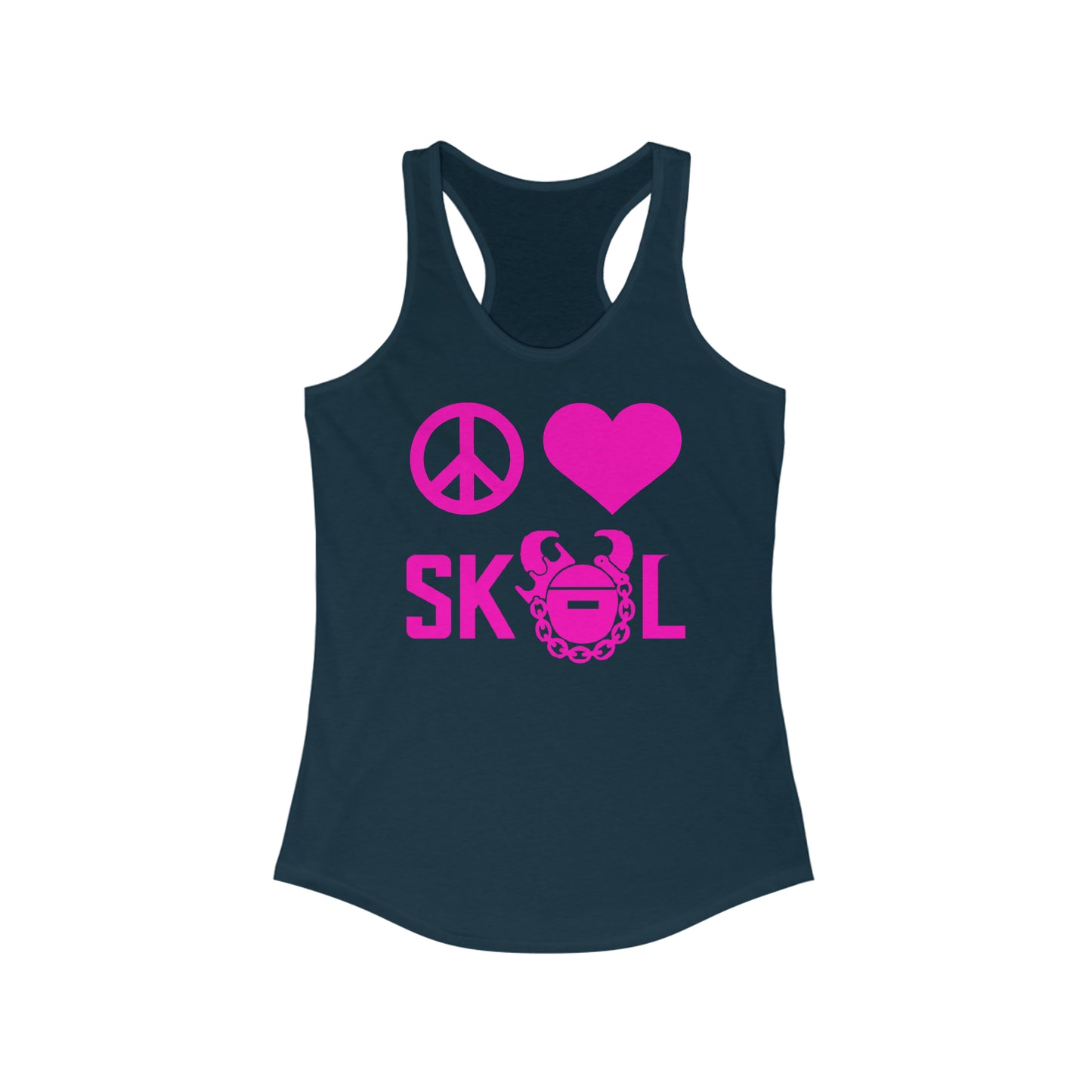 Ladies Ideal Racerback Tank - Peace & Love