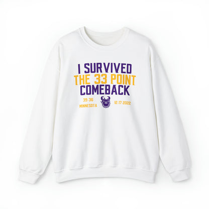 Unisex Heavy Blend™ Crewneck - Survived the 33 Point Comeback