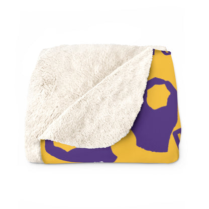 Sherpa Fleece Blanket - Gold/Purple - Griddy Gang