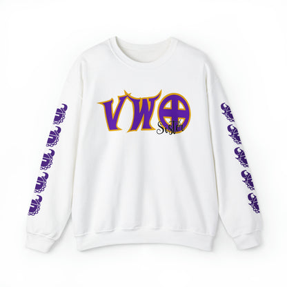 Unisex Heavy Blend™ Crewneck - VWO Sister + Game Day Helmet (Sleeves)