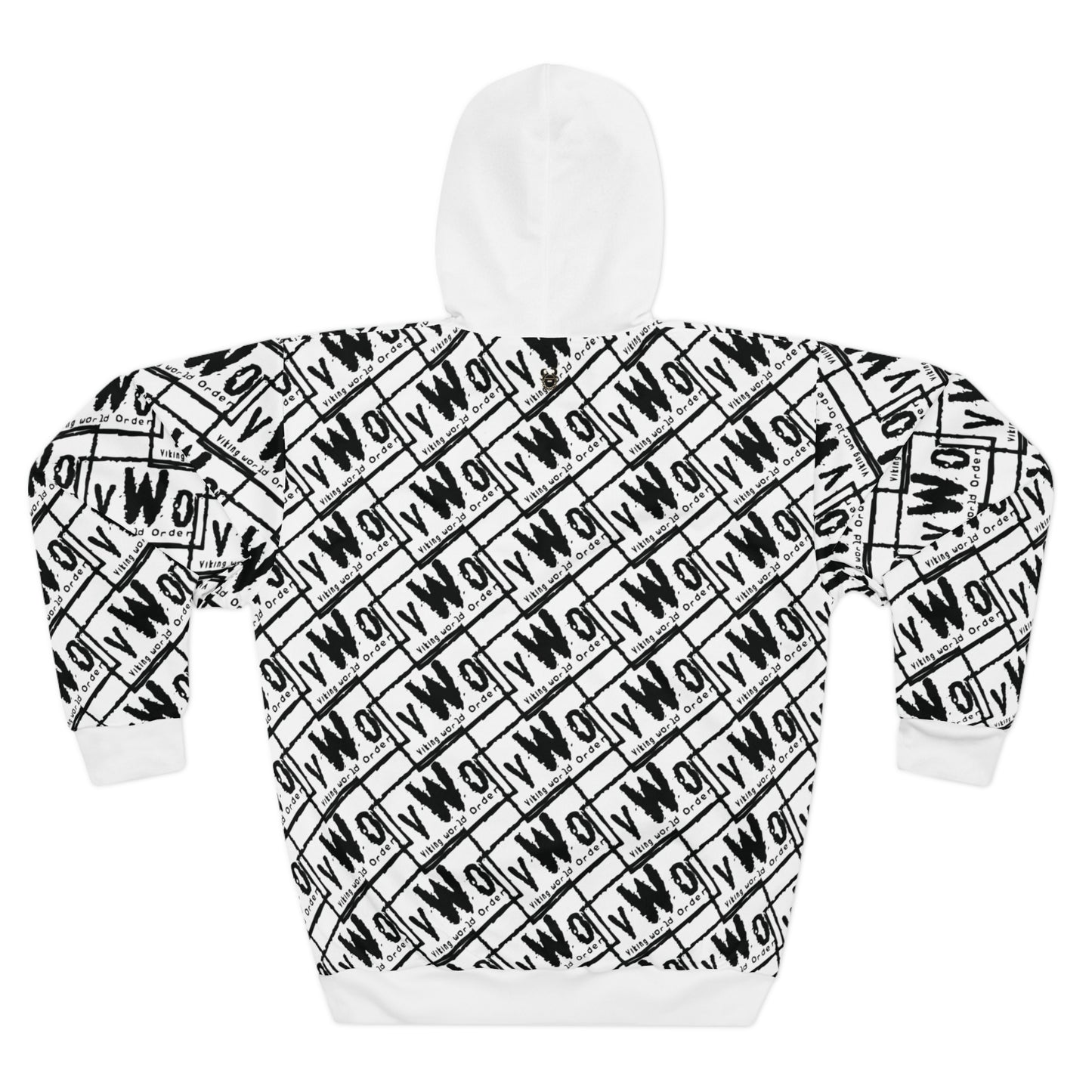 Unisex Pullover Hoodie - White/Black - VWO (Framed)