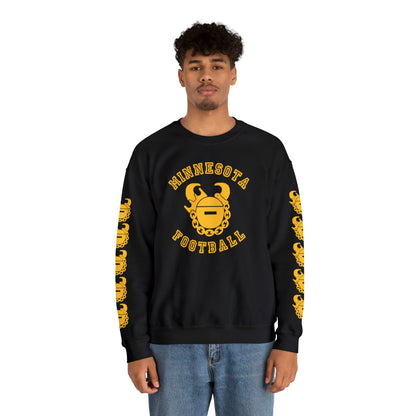 Unisex Heavy Blend™ Crewneck - Minnesota Football + Game Day Helmet (Sleeves)