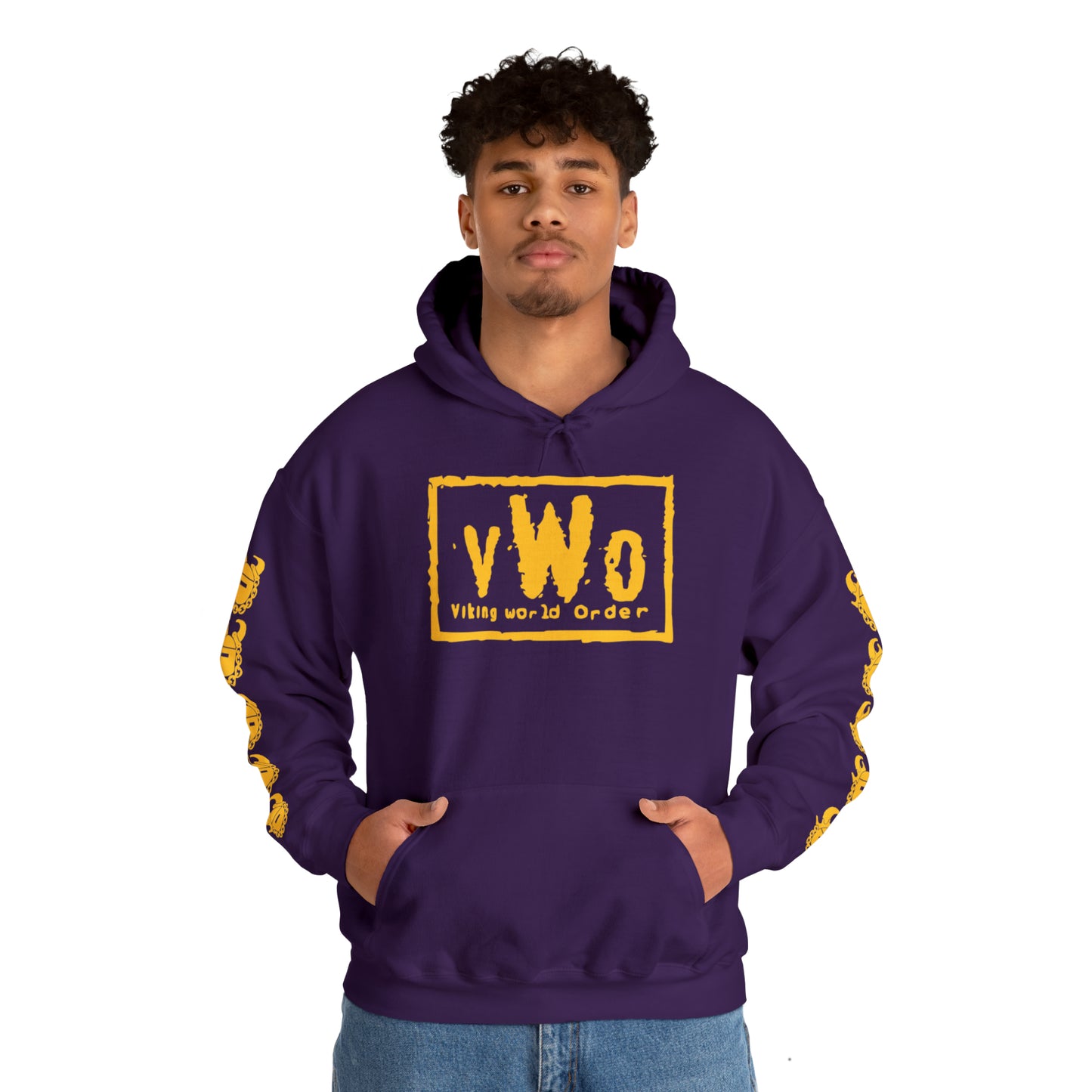 Unisex Heavy Blend™ Hooded Sweatshirt - VWO (Framed) + Game Day Helmet (Sleeves)