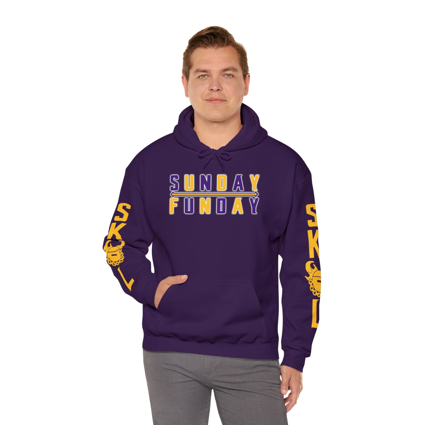 Unisex Heavy Blend™ Hooded Sweatshirt - Sunday FUNday + Original (Sleeves)