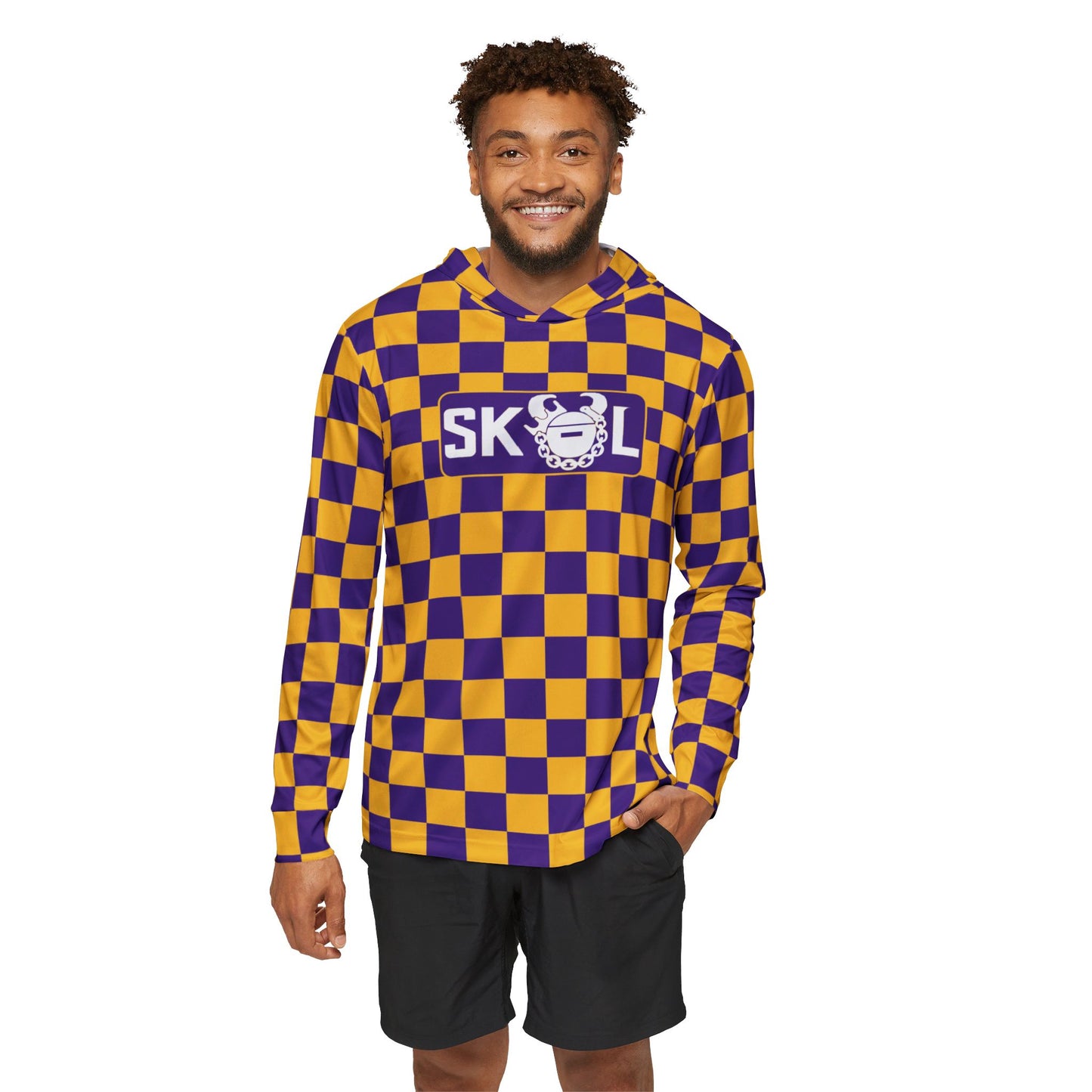 Men's Sports Warmup Hoodie - Checkerboard