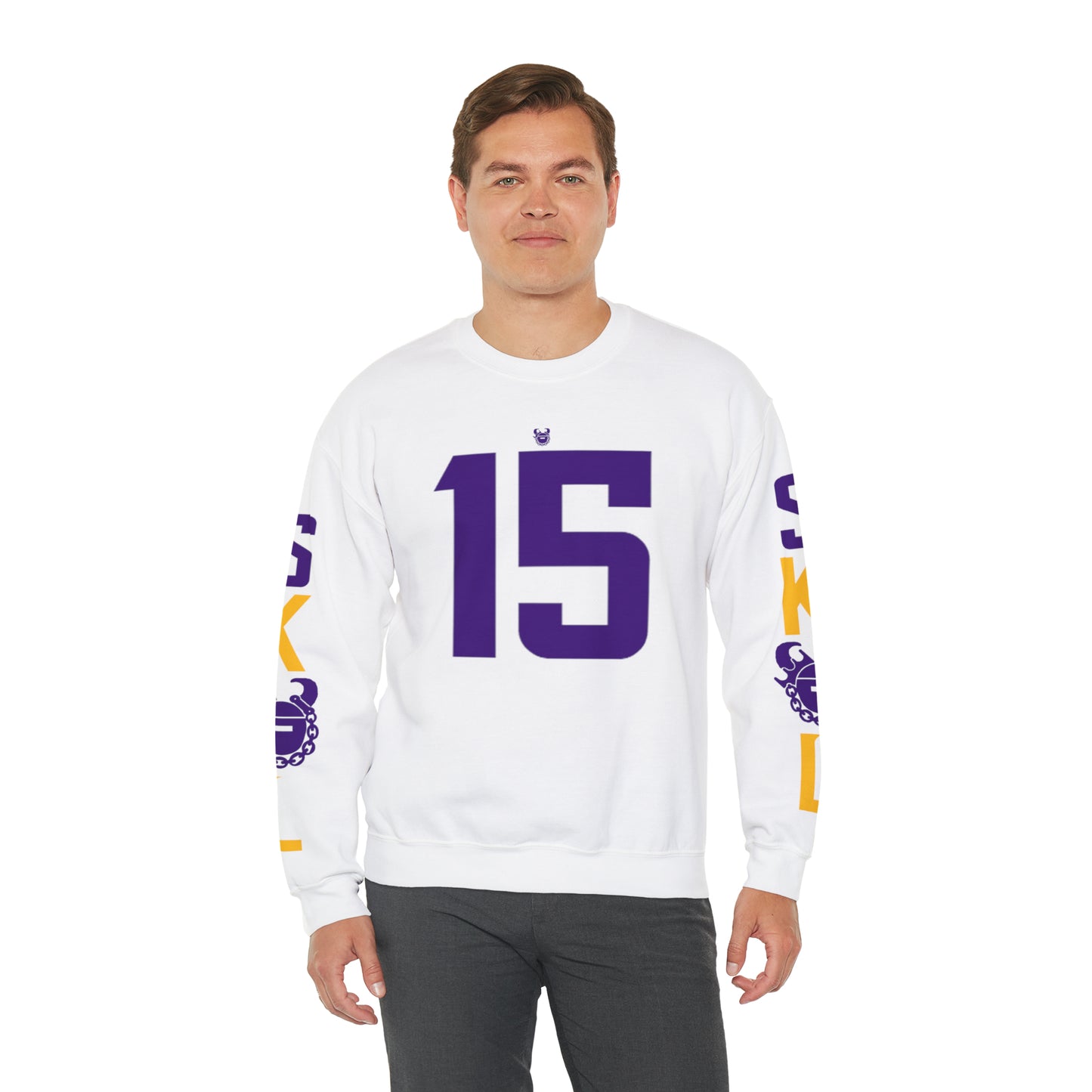 Unisex Heavy Blend™ Crewneck - Jersey #15 + The Original (Sleeves)