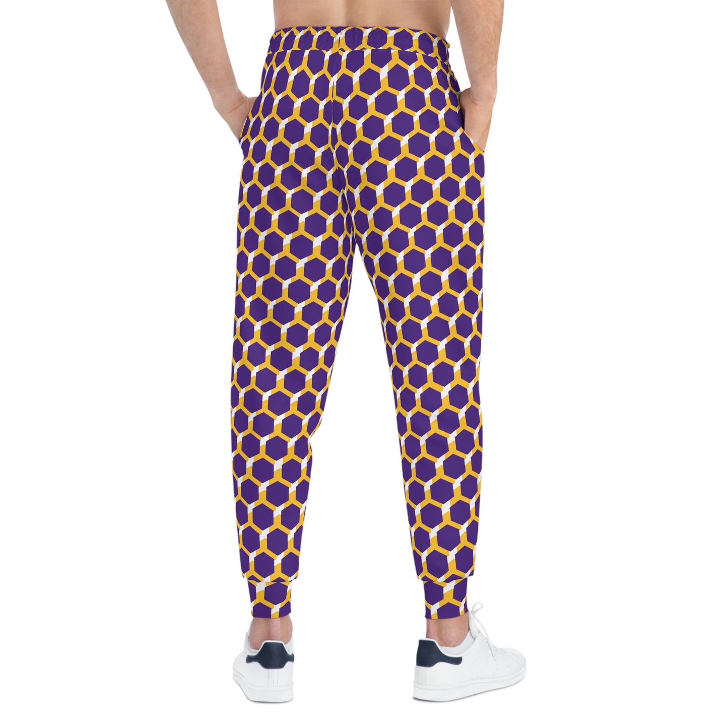 Unisex Athletic Joggers - Purple/Gold Hex