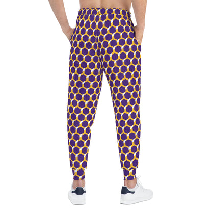 Unisex Athletic Joggers - Purple/Gold Hex