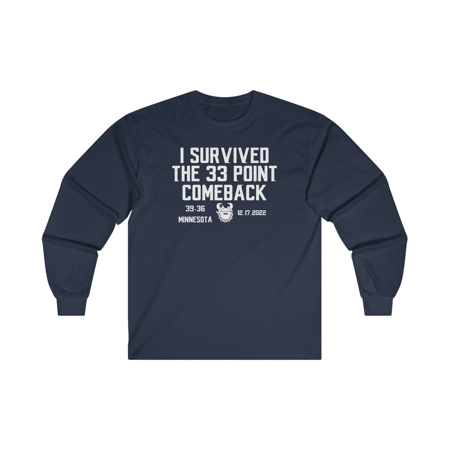 Ultra Cotton Long Sleeve - Survived the 33 Point Comeback