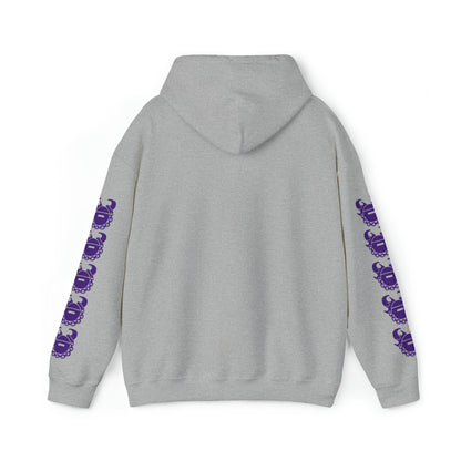 Unisex Heavy Blend™ Hooded Sweatshirt - Eat. Sleep. Repeat. + Game Day Helmet (Sleeves)