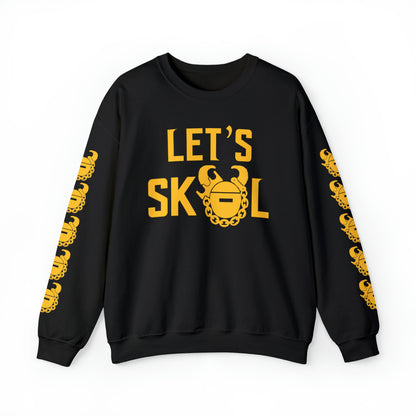 Unisex Heavy Blend™ Crewneck - Let's go! + Game Day Helmet (Sleeves)