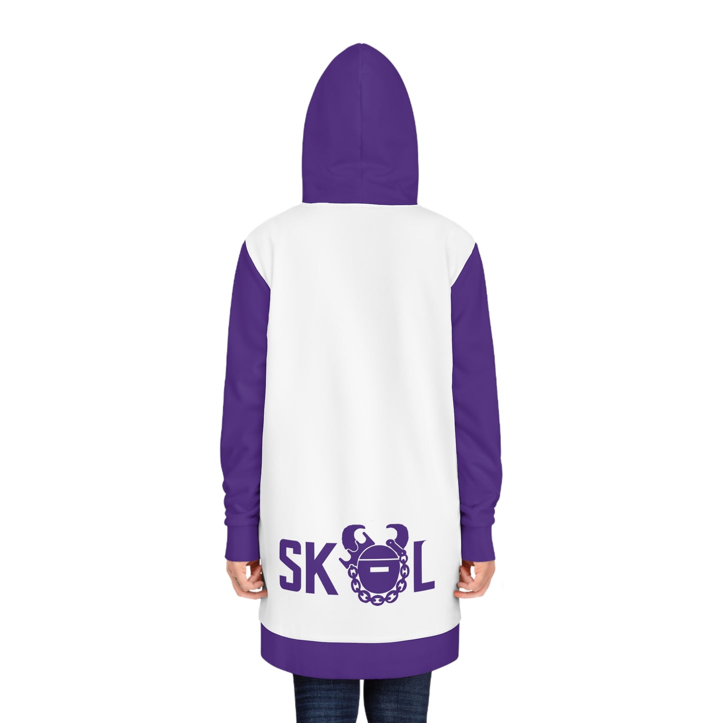 Hoodie Dress - White/Purple - Married Into This
