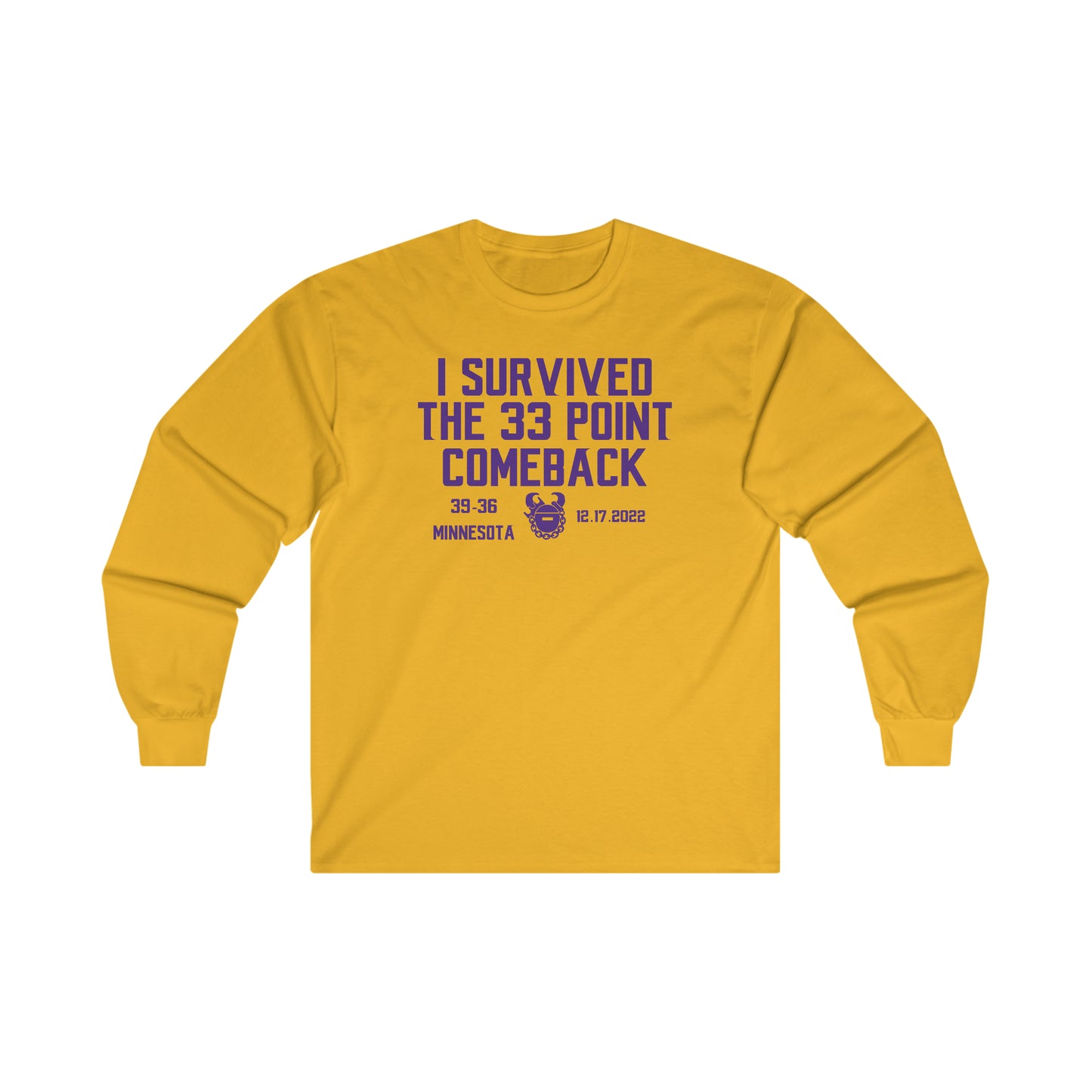 Ultra Cotton Long Sleeve - Survived the 33 Point Comeback