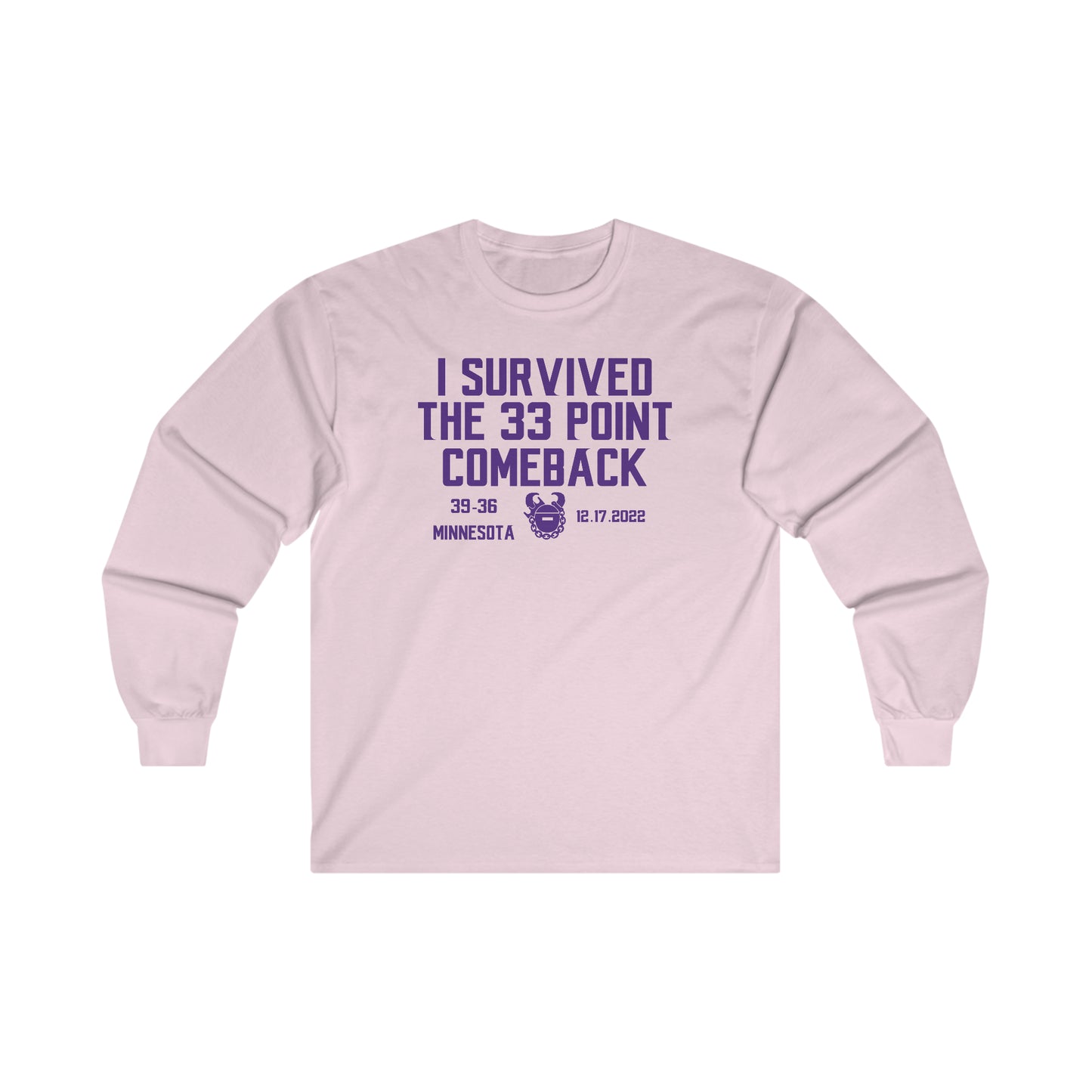 Ultra Cotton Long Sleeve - Survived the 33 Point Comeback