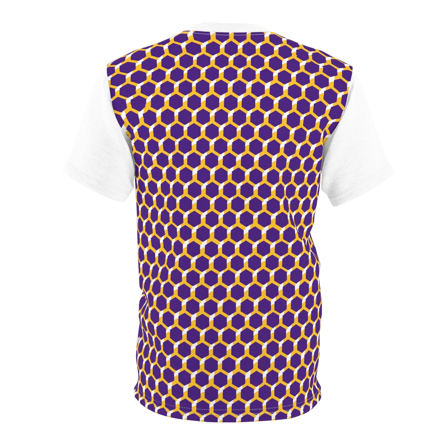 Unisex Cut & Sew Tee - Purple/Gold Hex - Let's go Crazy!