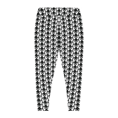 Plus Size Leggings - Black/White Griddy