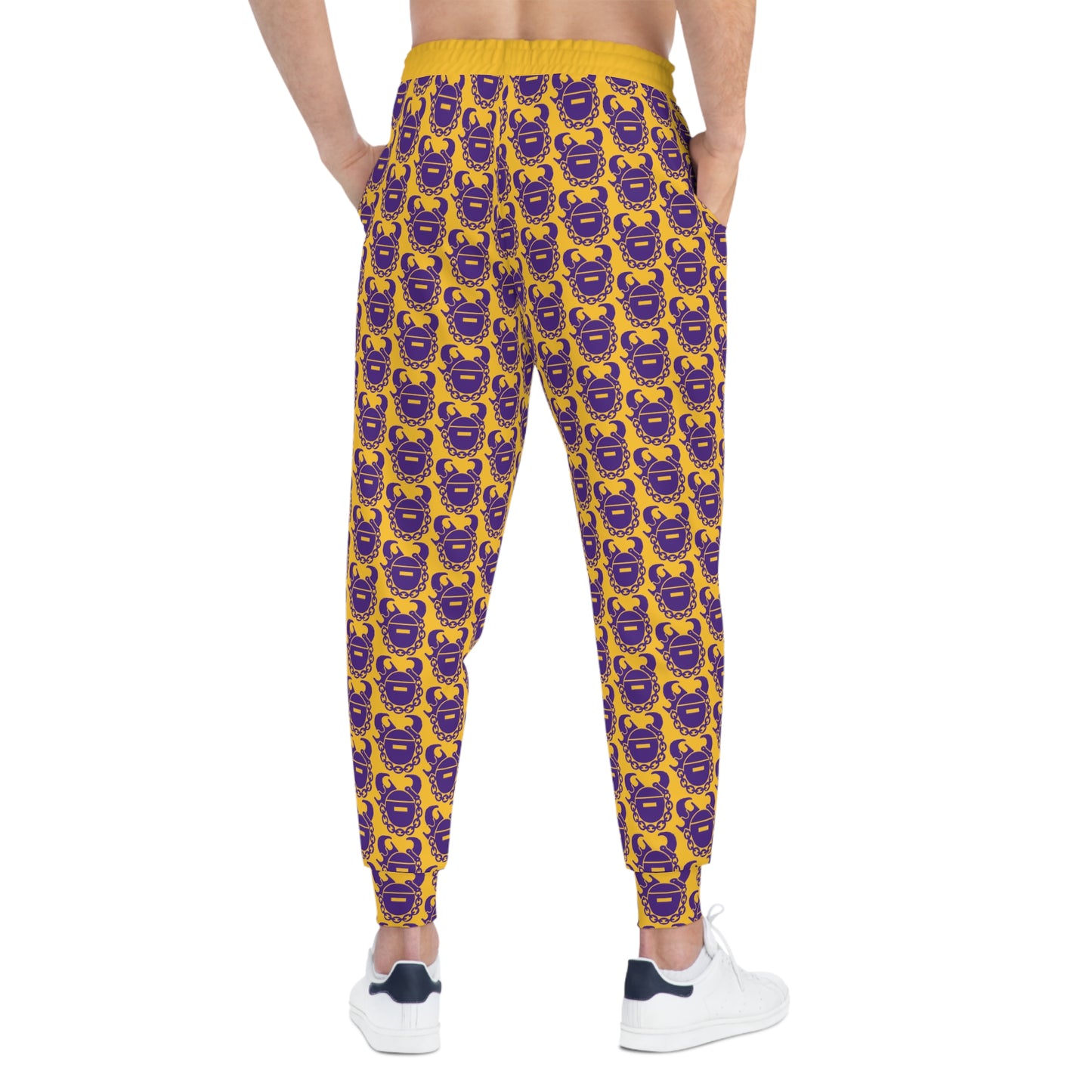 Unisex Athletic Joggers - Gold/Purple Helmets