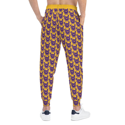 Unisex Athletic Joggers - Gold/Purple Helmets