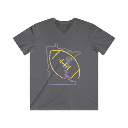 Men's Fitted V-Neck Short Sleeve - MN State Football